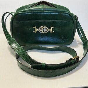 Patricia Nash Green Leather Crossbody Bag